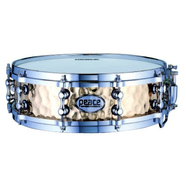 Peace SD-313 - 14 x 4 Phosphor Bronze Hand Hammered Series Snare