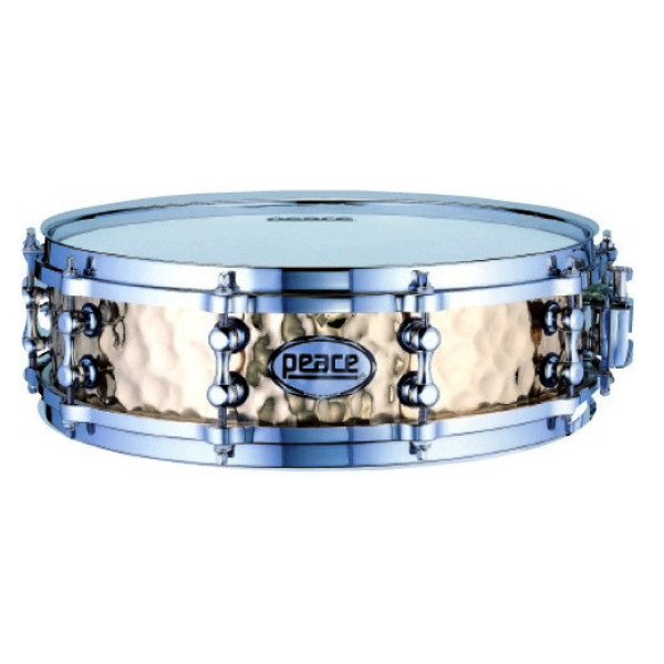 Peace SD-314 - 14 x 4 Brass Hand Hammered Series Snare