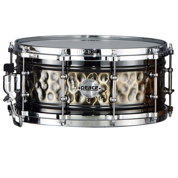 Peace SD-521 - Hand Hammered steel Snare 14x6,5 with diecast hoops