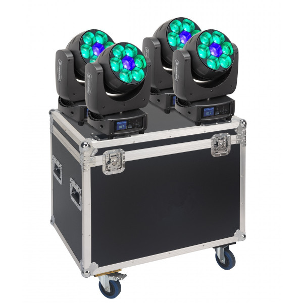 CENTOLIGHT THESIS 280 ZOOM SET - 4x THESIS 280 ZOOM Moving Head Set with Flight Case