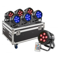 CENTOLIGHT PORTRAIT TONDO SET - IP65 6x10W High-Efficiency RGBWA+UV 6in1 LED PAR with Lithium Battery