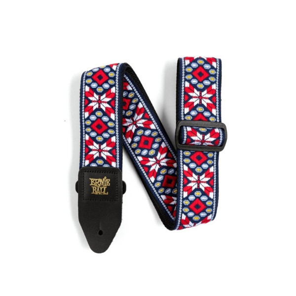 Ernie Ball P04639 - Taos Fire Red Jacquard guitar strap
