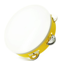 APT-7P - Tamburine with jingles in PVC and synthetic head - medium size