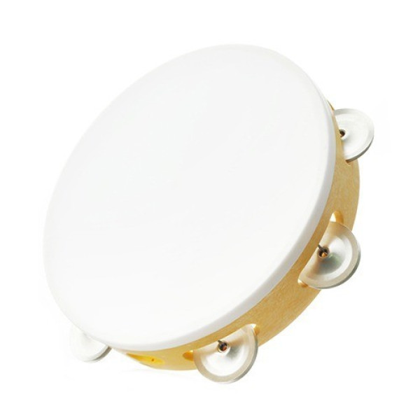 APT-8P - Tamburine with jingles in PVC and synthetic head - LARGE size