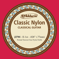 D'Addario J2701 - Student Nylon Classical Guitar Single String, Normal Tension, First String