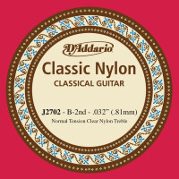D'Addario J2702 - Student Nylon Classical Guitar Single String, Normal Tension, First String