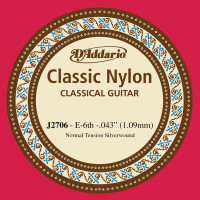 D'Addario J2706 - Student Nylon Classical Guitar Single String, Normal Tension, First String