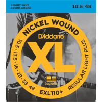 D'Addario EXL110+ - Nickel Wound Electric Guitar Strings, Regular Light Plus, 10.5-48