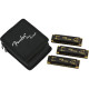 Fender 990702021 - Blues DeVille Harmonica, Pack of 3, with Case