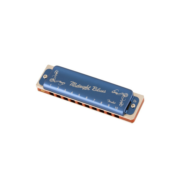 Fender 990702107 - Midnight Blues Harmonica, Key of B Flat