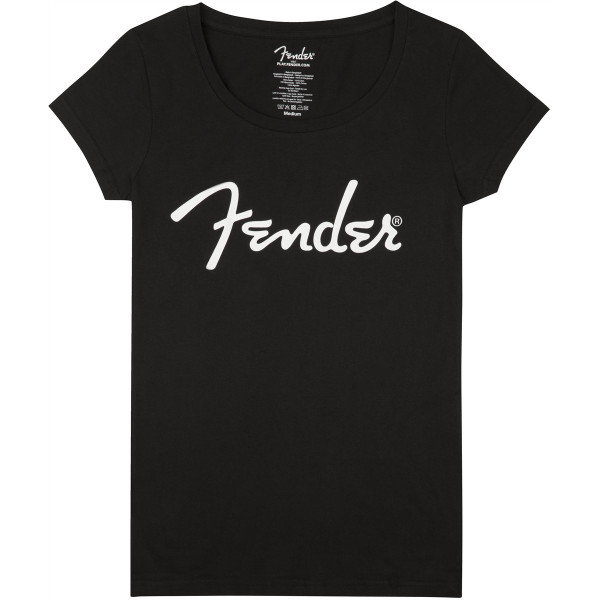 9193020501 - Fender® Spaghetti Logo Women's Tee Black Small