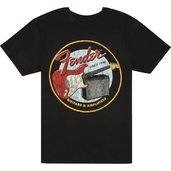 9193122606 - Fender® 1946 Guitars & Amplifiers T-Shirt, Vintage Black, XL