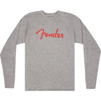 9192522406 - Fender® Spaghetti Logo L/S T-Shirt, Heather Gray, M