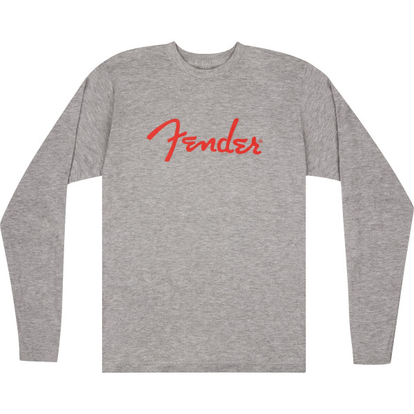 9192522306 - Fender® Spaghetti Logo L/S T-Shirt, Heather Gray, S