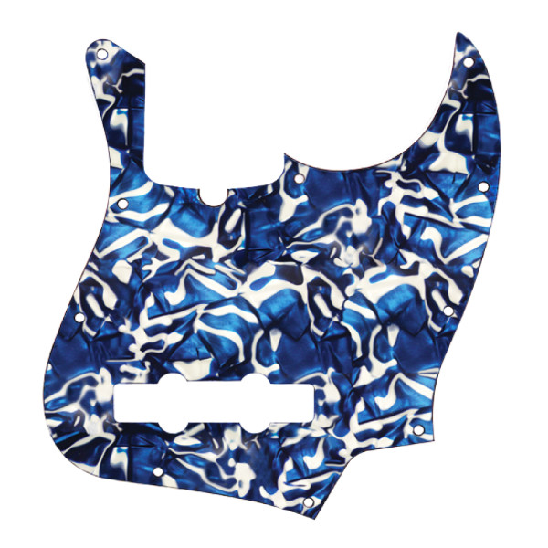 DPP JB BSP - J-Bass Pickguard Blue Swirl Pearl