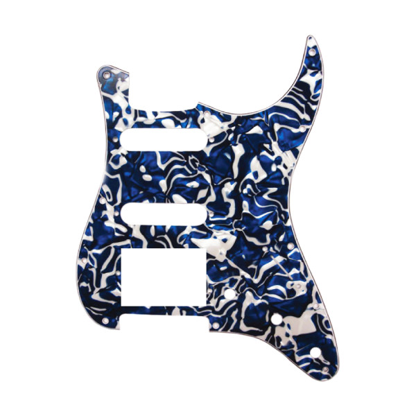 DPP ST BSP HSS - Strat Pickguard Blue Swirl Pearl (H-S-S)