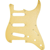 992143000 - Pickguard, Stratocaster® S/S/S, 8-Hole Mount, Gold Anodized Aluminum, 1-Ply