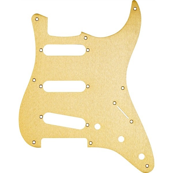 Fender 992143000 - Pickguard, Stratocaster® S/S/S, 8-Hole Mount, Gold Anodized Aluminum, 1-Ply