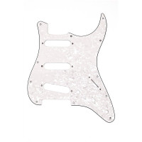 992140000 - Pickguard Stratocaster® S/S/S 11-Hole Mount White Pearl 4-Ply