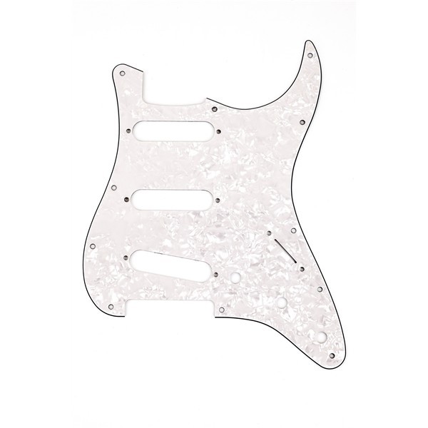 992140000 - Pickguard Stratocaster® S/S/S 11-Hole Mount White Pearl 4-Ply