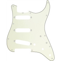 991343000 - Pickguard, Stratocaster® S/S/S, 11-Hole Vintage Mount (with Truss Rod Notch), Mint Green, 3-Ply