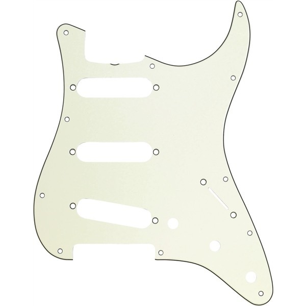 991343000 - Pickguard, Stratocaster® S/S/S, 11-Hole Vintage Mount (with Truss Rod Notch), Mint Green, 3-Ply