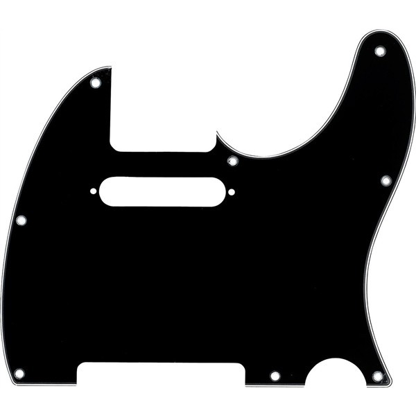 991356000 - Pickguard, Telecaster®, 8-Hole Mount, Black, 3-Ply