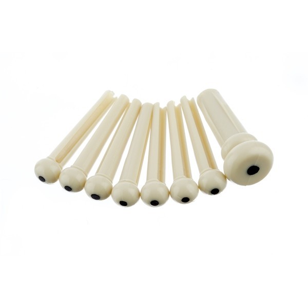 Fender 990402000 - Bridge Pin Set Ivory with Black Dot 7-pack