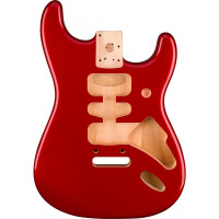 Fender 997103709 - Deluxe Series Stratocaster® HSH Alder Body 2 Point Bridge Mount, Candy Apple Red