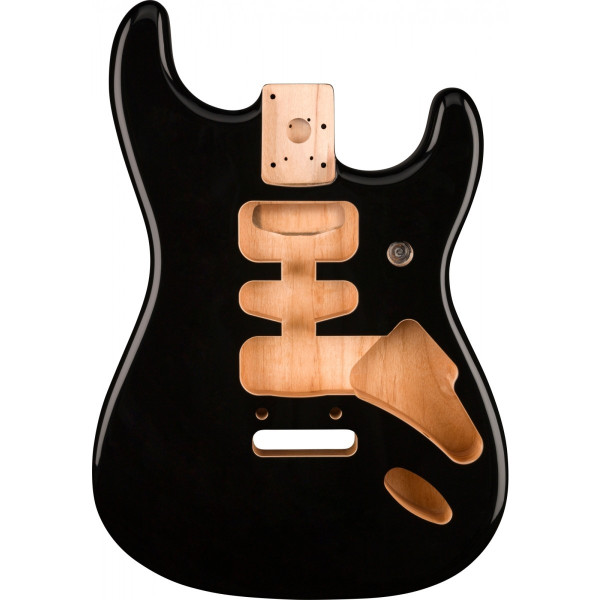 Fender 997103706 - Deluxe Series Stratocaster® HSH Alder Body 2 Point Bridge Mount, Black