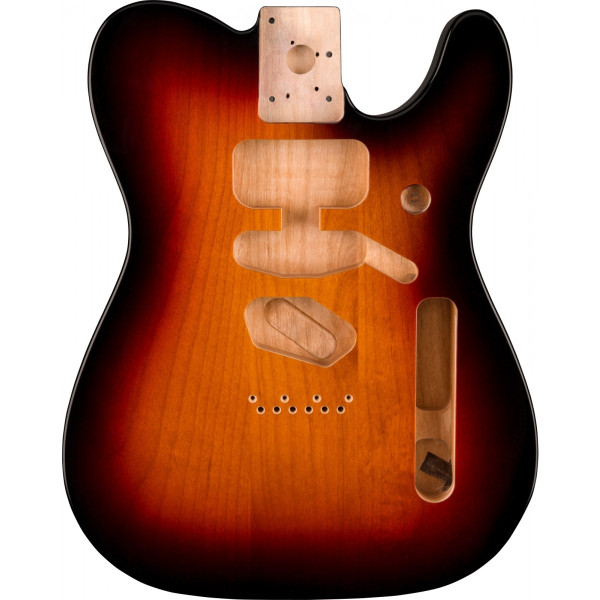 Fender 997500700 - Deluxe Series Telecaster® SSH Alder Body Modern Bridge Mount, 3-Color Sunburst