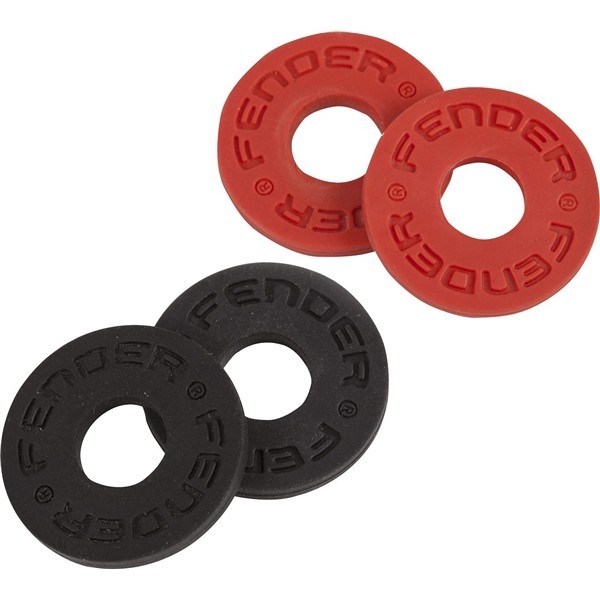 Fender 990819000 - Strap Blocks 4-Pack, Black (2) and Red (2)