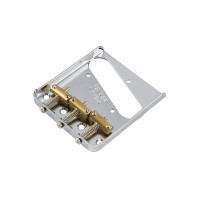 990806100 - 3-Saddle American Vintage Telecaster® Bridge Assembly with Brass Saddles (Chrome)
