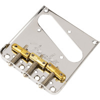 990808000 - 3-Saddle top-load/string-trough tele® bridge with compensated brass “bullet