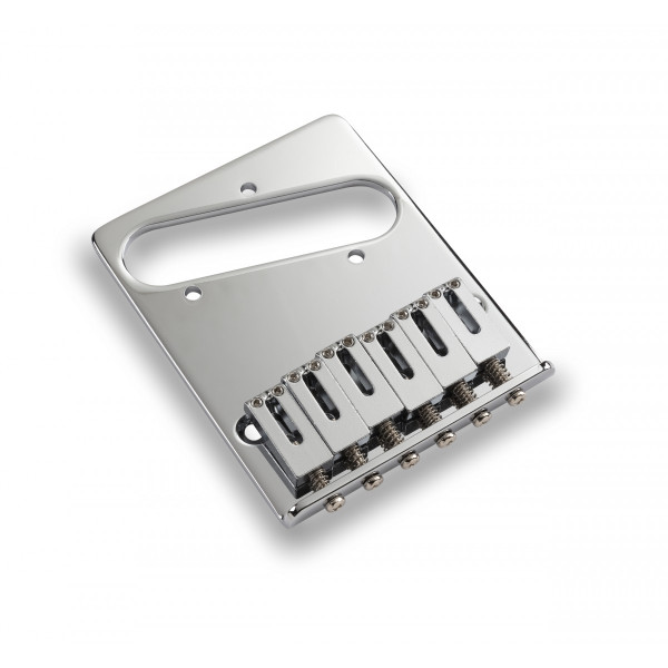 GTC202 C - Fixed Bridge for Telecaster w/ Steel saddles (10.8 mm) - Chrome