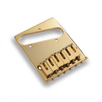 GTC202 GG - Fixed Bridge for Telecaster w/ Steel saddles (10.8 mm) - Gold