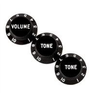 Fender 991365000 - Stratocaster® Knobs Black (Volume Tone Tone) 3-pack