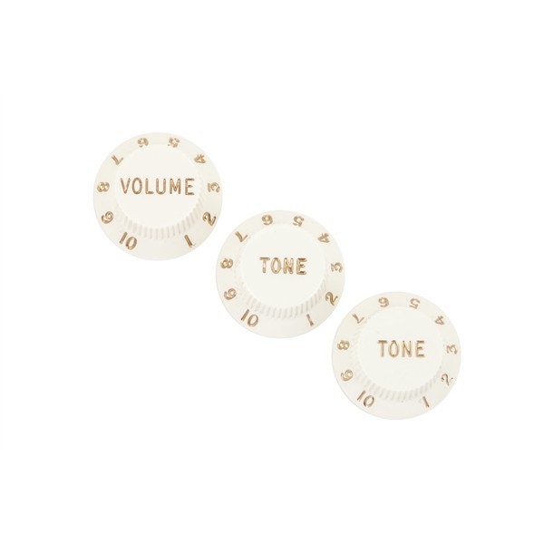 Fender 56254049 - Stratocaster® Knobs Parchment (Volume Tone Tone) 3-pack