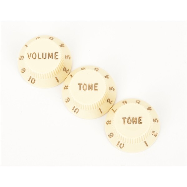Fender 991369000 - Stratocaster® Knobs Aged White (Volume Tone Tone) 3-pack