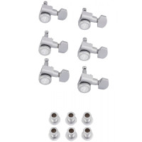 990818000 - Locking Stratocaster®/Telecaster® Staggered Tuning Machines Brushed Chrome 6-pack