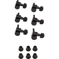 990818400 - Locking Stratocaster®/Telecaster® Staggered Tuning Machines (Black) 6-pack