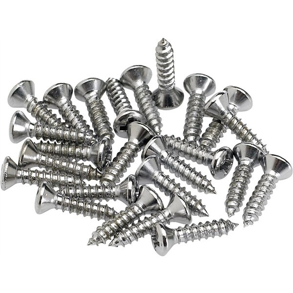 Fender 994923000 - Pickguard/Control Plate Mounting Screws 24-pack (Chrome)
