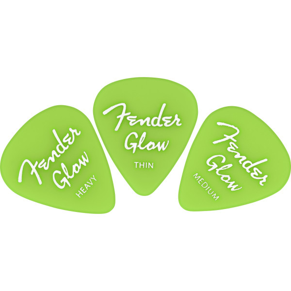 1980351020 - Pick Fender Glow in The Dark 351, 12 Pack