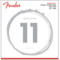 Fender 730250408 - Super 250 Guitar Strings Set Nickel Plated Steel Ball End 250M Gauges .011-.049