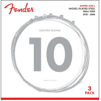 Fender 730250310 - Super 250R NPS Ball End Strings Set (.010-.046 Gauges) 3-Pack