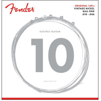 Fender 730150406 - Original 150 Guitar Strings, Pure Nickel Wound, Ball End, 150R .010-.046 Gauges, (6)