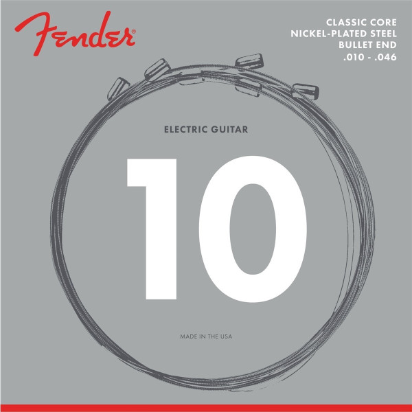 Fender 733255406 - Classic Core Electric Guitar Strings Set 3255L Nickel Plated Steel Bullet Ends (.010-.046)