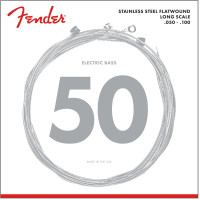 Fender 739050405 - Stainless 9050's Bass Strings Set Stainless Steel Flatwound 9050ML .050-.100 Gauges