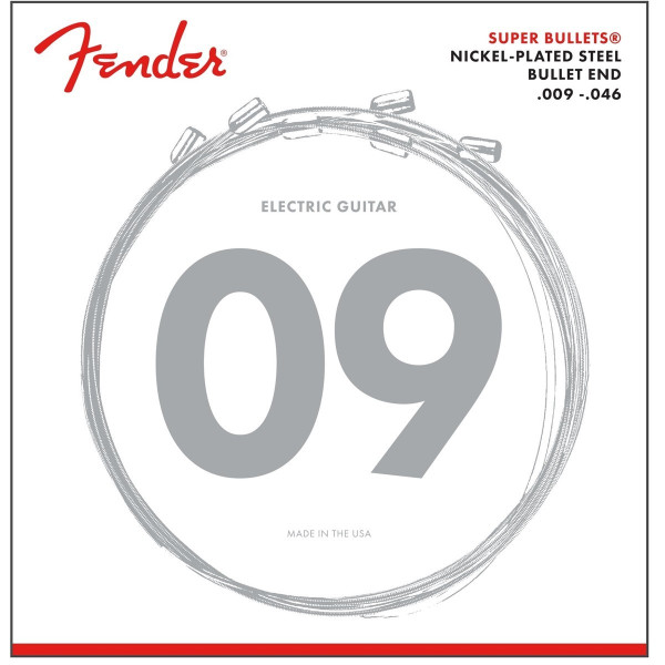 Fender 733250404 - Super Bullet® Strings Nickel Plated Steel Bullet End 3250LR Gauges .009-.046 Set