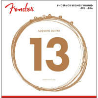 Fender 730060408 - Phosphor Bronze Acoustic Guitar Strings Set Ball End 60M .013-.056 Gauges